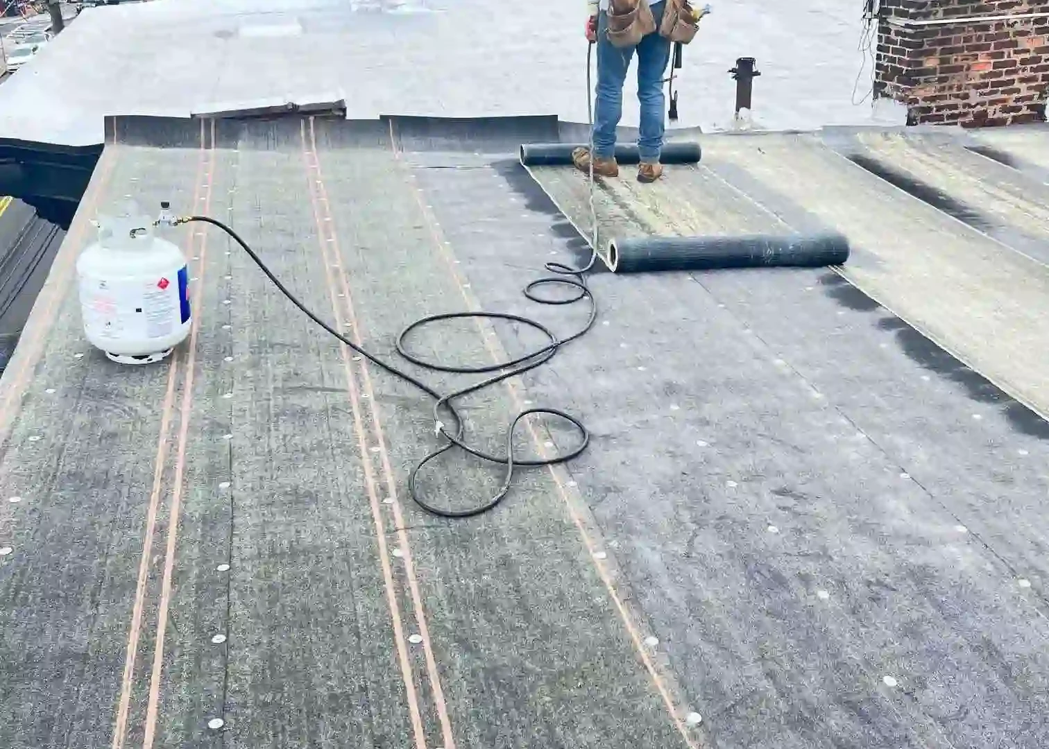 Torch Down Flat Roof Method in New Jersey